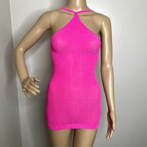 Hot Pink Vip Mesh Mini Dress Lingerie